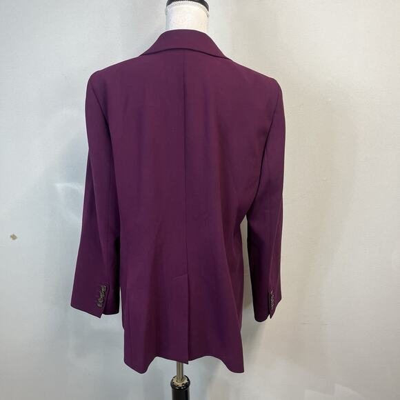 Talbots Blazer Jacket size 16 Mulberry Purple Stretch Career Professional Suit - Picture 8 of 9